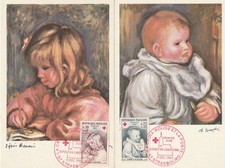 LOT DE 2  CARTES 1er JOUR- FDC :   1965 CROIX ROUGE