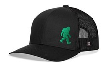 Green Sasquatch hat, Bigfoot Embroidered Trucker Hat, Outdoor Hat for Men  W...
