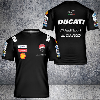 Custom Name - Men's Ducati Pramac 3D For Fans Black - All Size