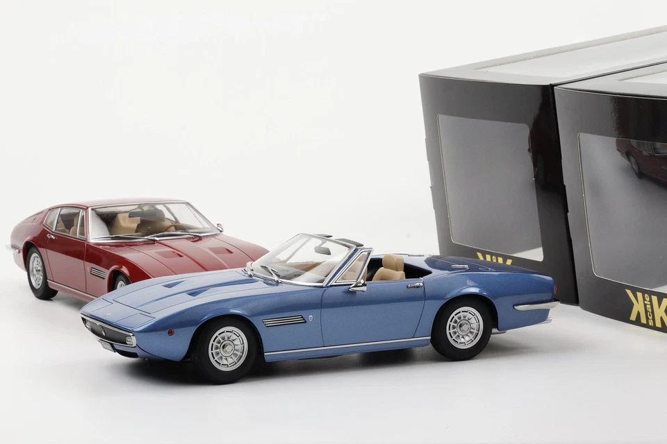 1:18 Maserati Ghibli Coupè Ragno Set 1969 Rosso/Blu Metallico 1:18 KK-Scale I - Immagine 4 di 4