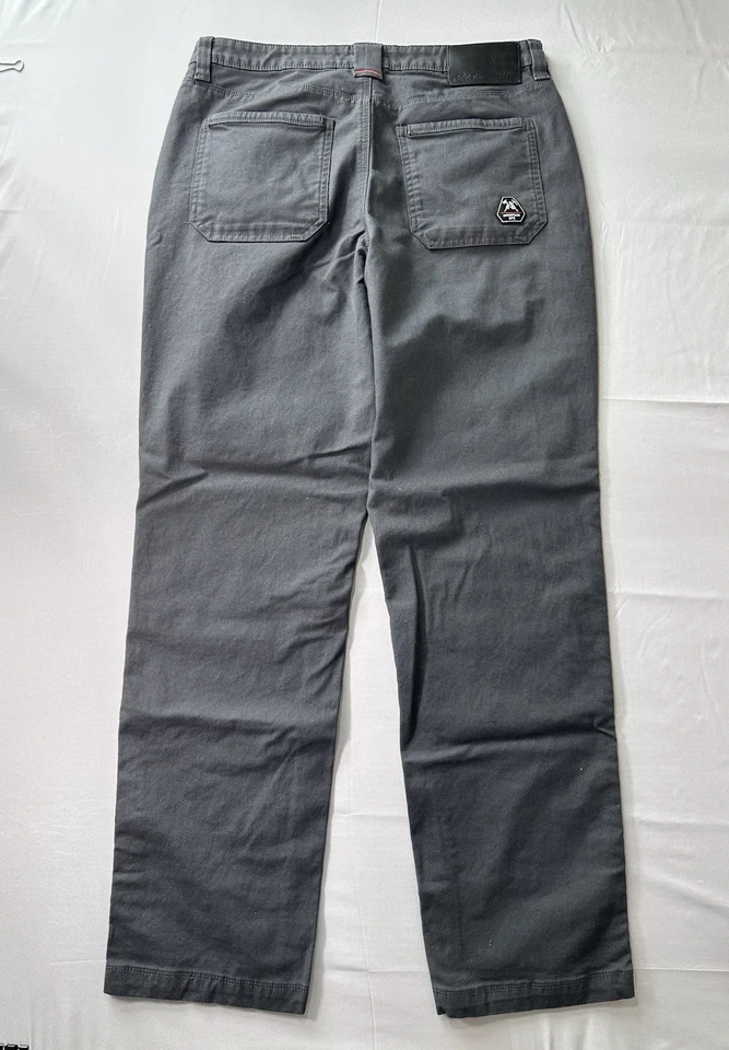 Eddie Bauer Pants Men's 33x32 Gray Canvas Mountain Ops Double Knee, Outdoor hike - Image 2 of 4