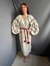 Embroidered Ukrainian dress Shirt Folk Vyshyvanka shirt Feminine dress