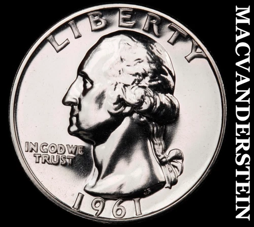 1961 Silver Washington Quarter - Choice Gem Proof  Lustrous  #G7993