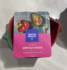 Target TABITHA BROWN 2 Pc. Dish Set STONEWARE STRAWBERRY AVOCADO APPETIZER BOWL