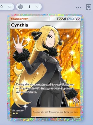 Schnelle Lieferung - Pokemon TCG Pocket - Cynthia 2  Trainer - ENGLISCH