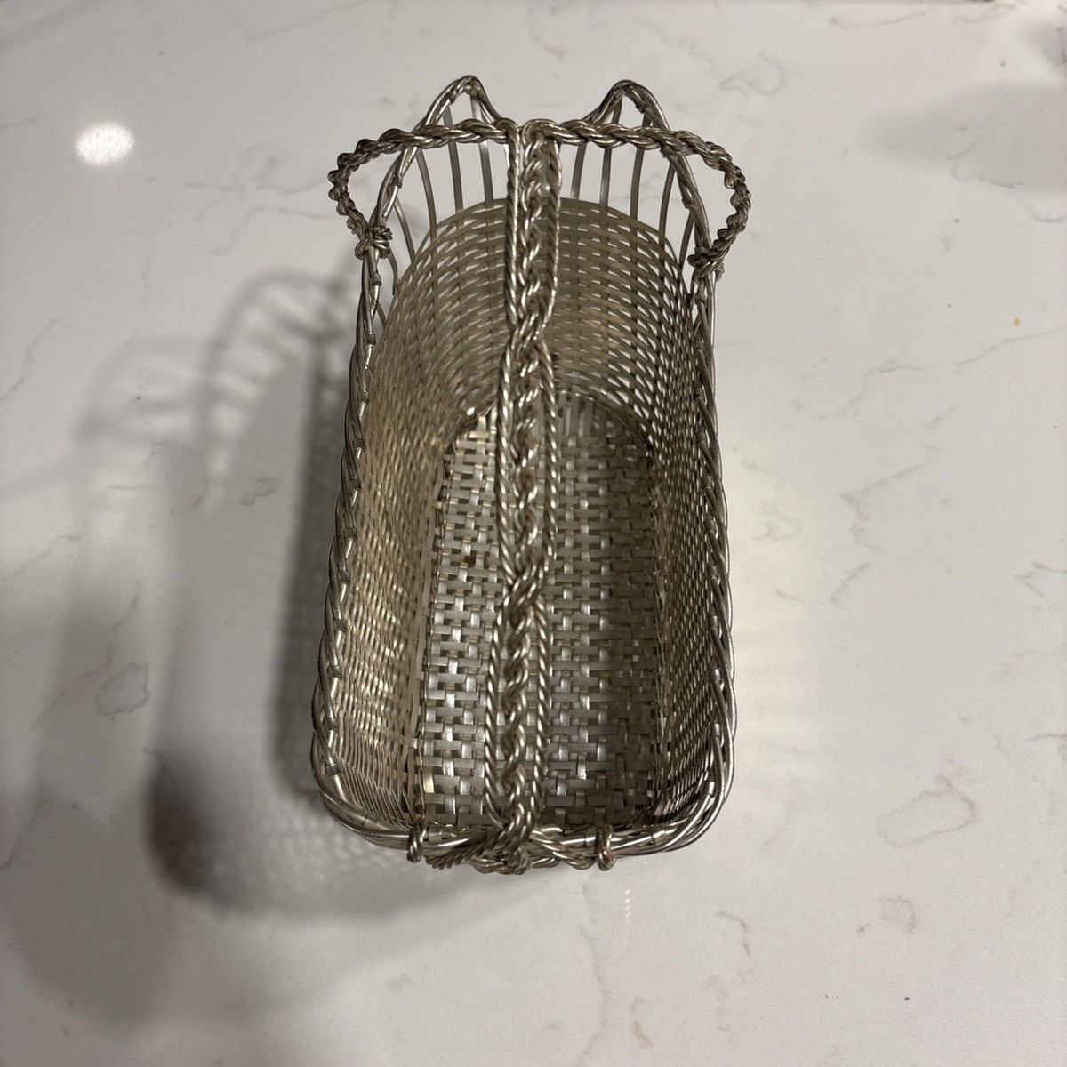 VINTAGE CHRISTOFLE GALLIA WINE BOTTLE HOLDER BASKET SILVER PLATE