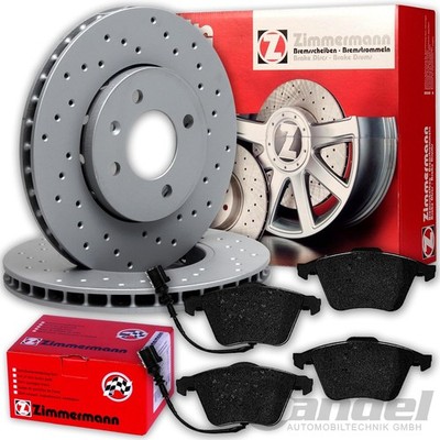 Zimmermann SPORT BREMSSCHEIBEN + BELÄGE VORNE für AUDI A6 C5 4B auch Allroad