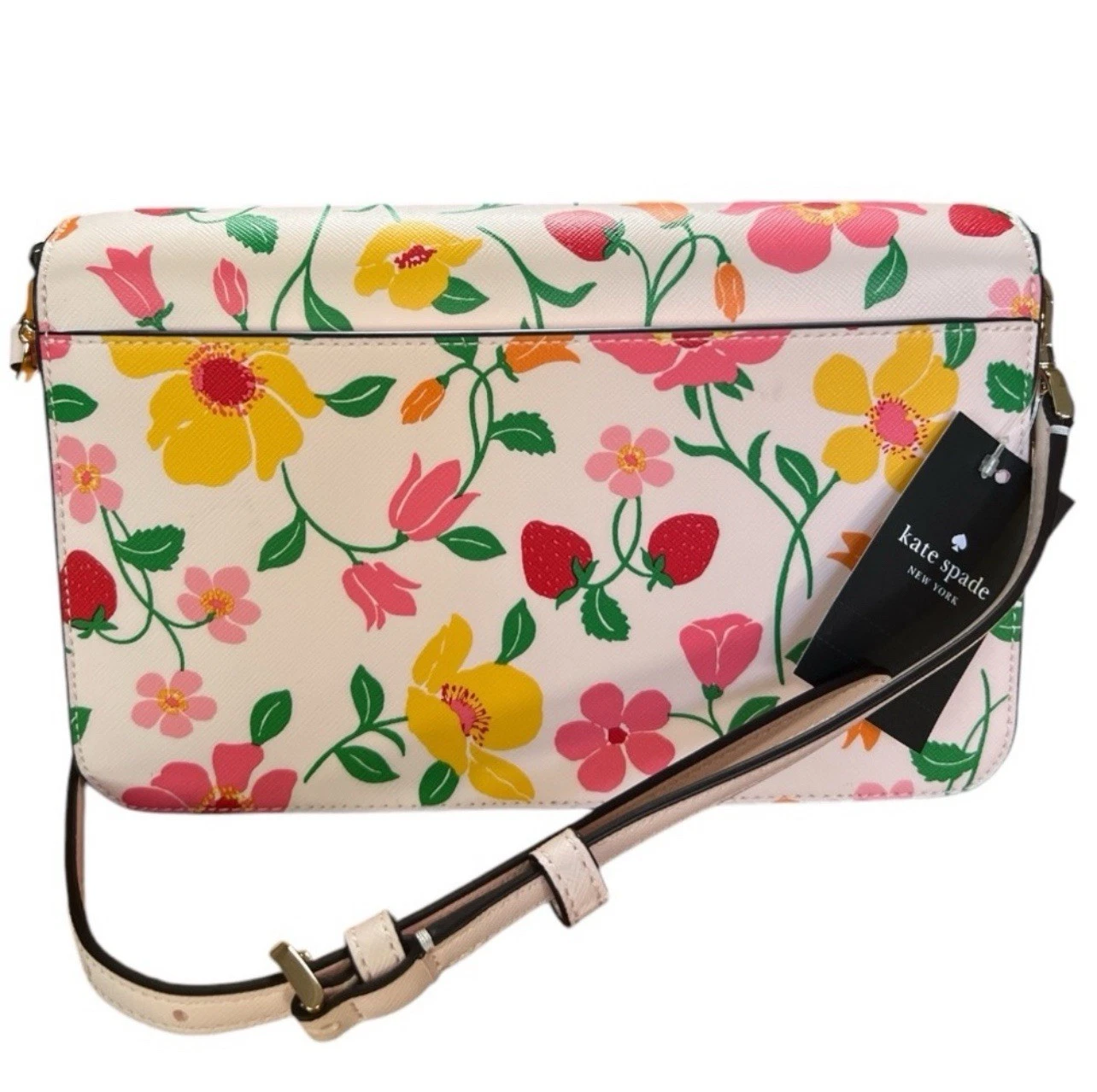 Tracolla convertibile Kate Spade Madison Flap in giardino di fragole prezzo al pubblico consigliato: $ 349