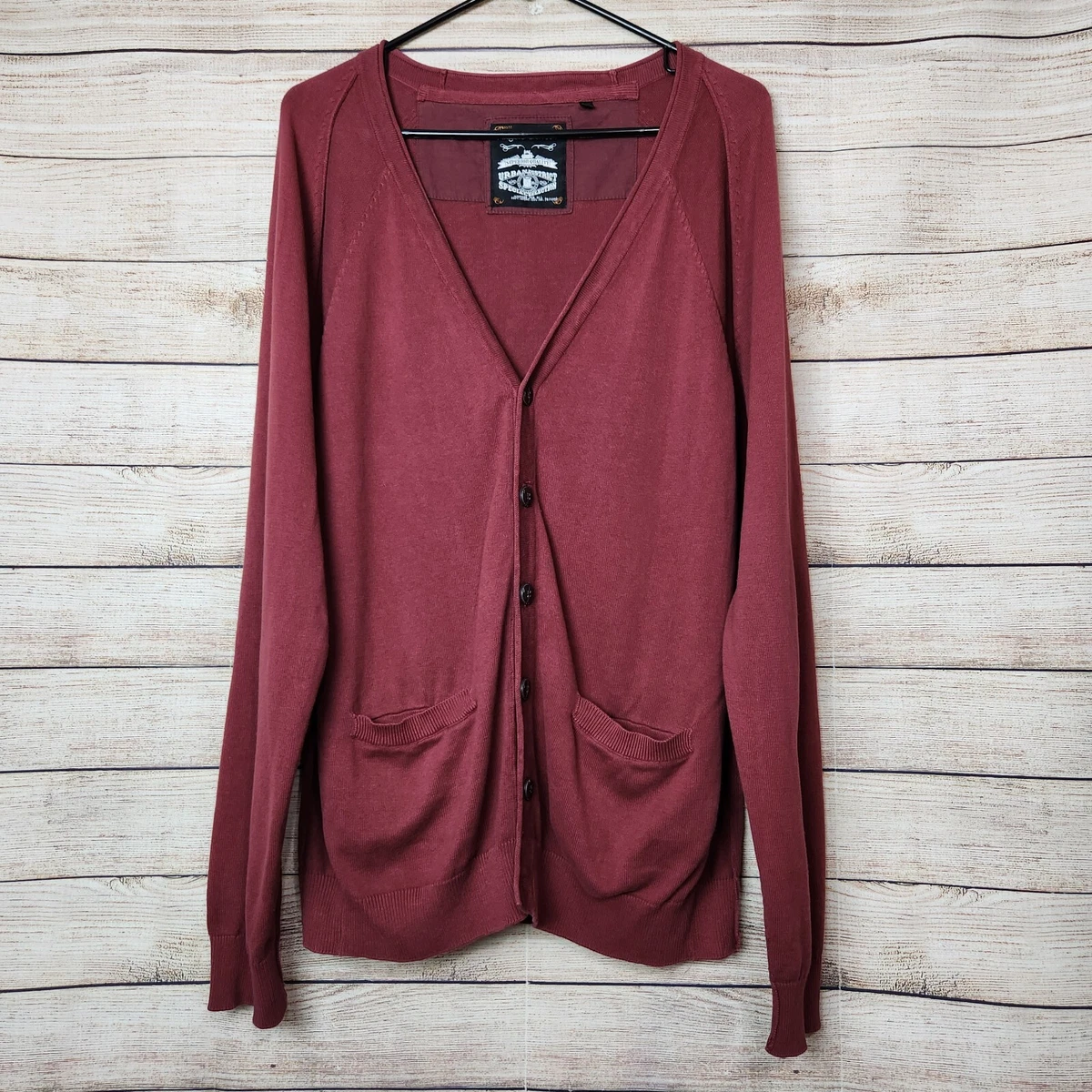 Angelo Litrico Urban District Menu0026#039;s Button Cardigan Pockets Sweater  Preppy XL | eBay
