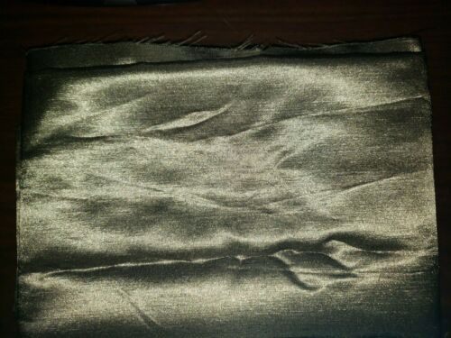 Vintage Olive Green Satin Polyester Fabric 1-piece 58" W x 3 yards L New - Picture 3 of 7