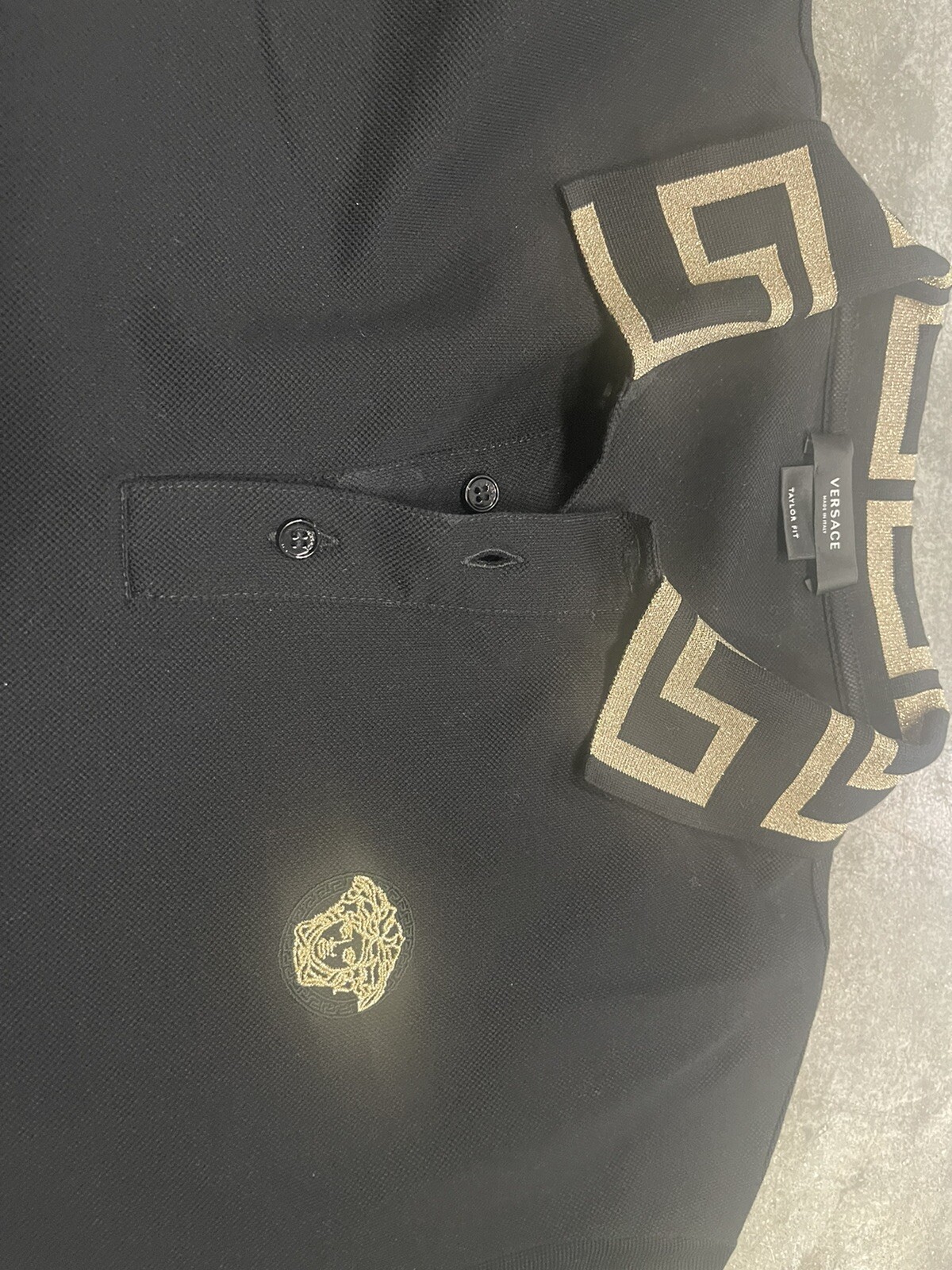 versace greca collar polo shirt