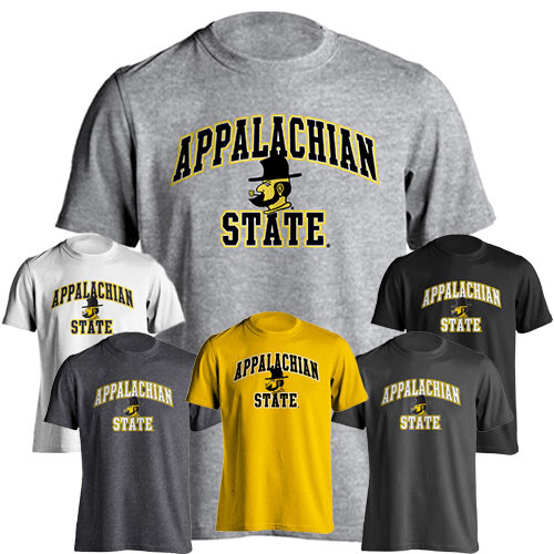 Appalachian App State Mountaineers Arch Text Yosef Logo Short Sleeve T-Shirt