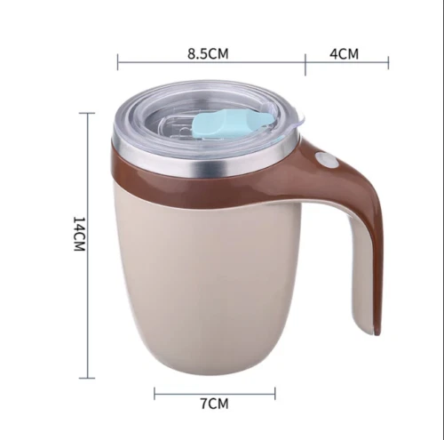 TAZZA AUTO MESCOLANTE AUTOMATICA TERMICA MANTENIMENTO CALORE CON COPERCHIO SMART - Foto 7 di 7
