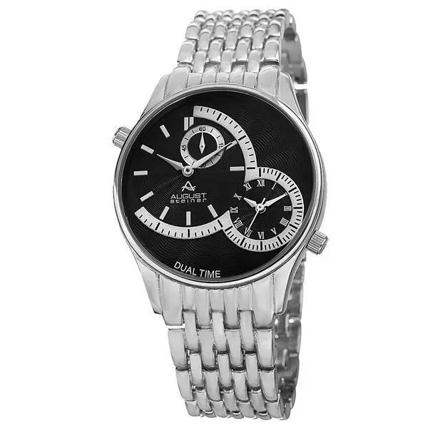 August steiner deals dual time watch