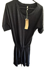 Revolve Lanston Sport Dress XS NWT Elastic Tie Waist Charcoal Gray