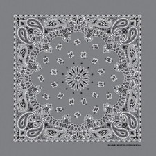 Carolina Creative Bandanna Charcoal Farmer Paisley 17" x 17" 100 Cotton