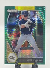 2021 Panini Prizm Draft Picks Prizms Hyper Green and Yellow Luke Waddell #157