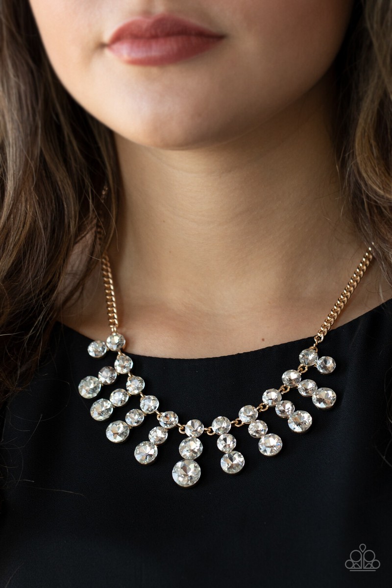 dress the part gold paparazzi Paparazzi Jewelry Dress The Part Bracelet Rose Gold Chain Rhinestones