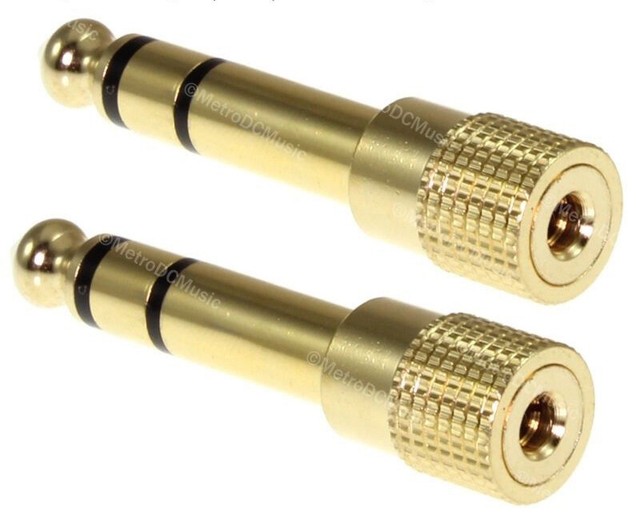 2-Pack Hosa 3.5mm TRS Stereo Female > 1/4