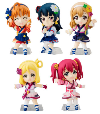 Love Live Sunshine Figure Chocollect Plus Vol 2 Bandai Gashapon Toys set of 5