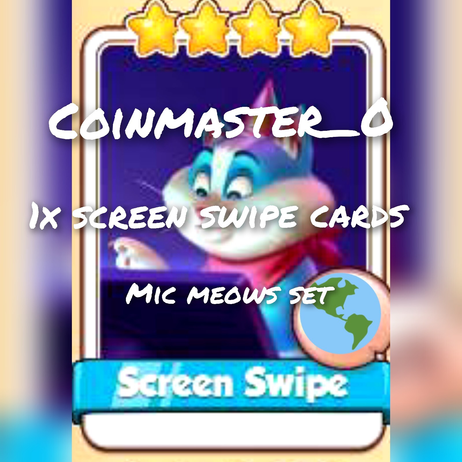 1x Screen Swipe Cardsmic Meows Setcoin Master Cards eBay