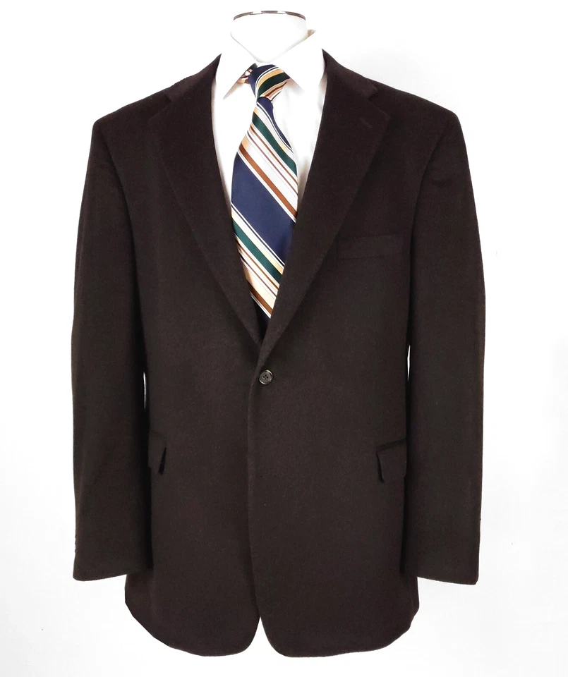 Abrigo deportivo de franela marrón 48L cachemir y visón Arnold Brant Foto 2 de 4