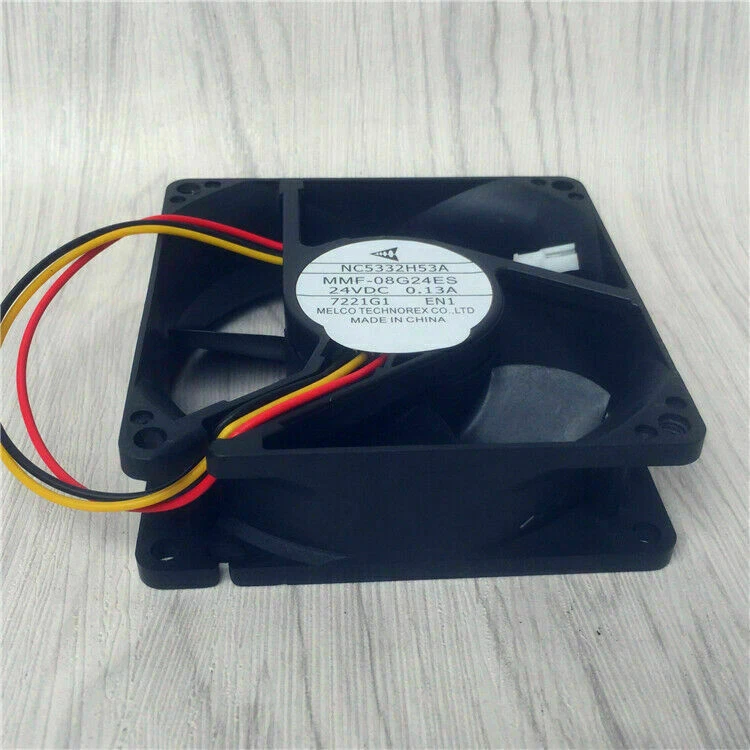 1pcs NC5332H53A MMF-08G24ES EN1 24V 0.13A 8025 8cm 3-pin Mitsubishi inverter fan - Image 2 of 3