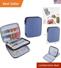 Compact Circular Knitting Needle Crochet Hook Organizer - Large Capacity