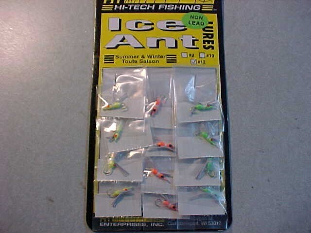 ant ice fishing lure METALLIC GOLD TUNGSTEN JIG 3mm Spike or Crappie Minnow Clam Half Ant Drop
