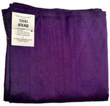 4 Yards Vtg 100% Thai Silk Fabric   Hand Wove...