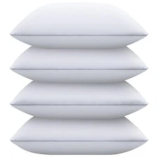Bed Pillows Standard Size Set of 4 Down Alternative for Back or Side Sleepers