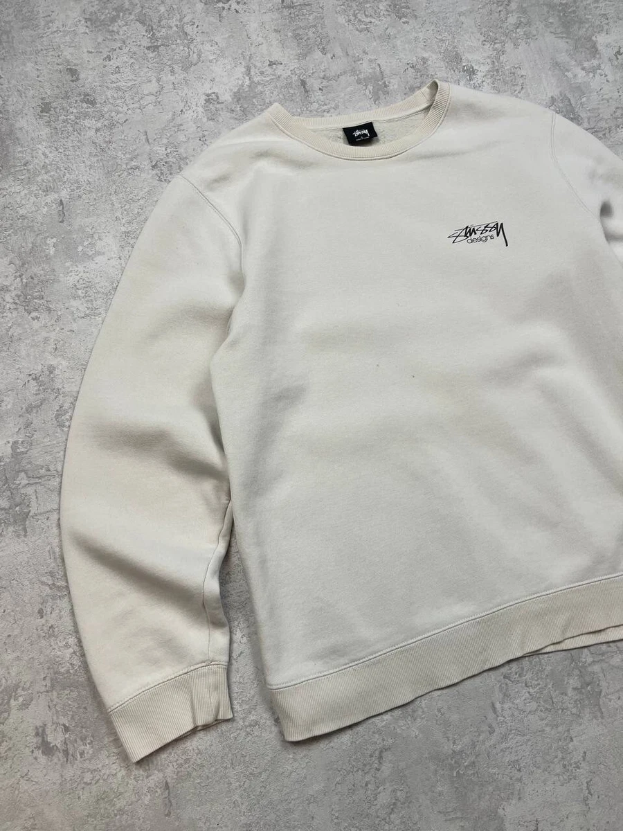 Stussy Sweatshirt Flowers Logo In Sleeve Size L eBay