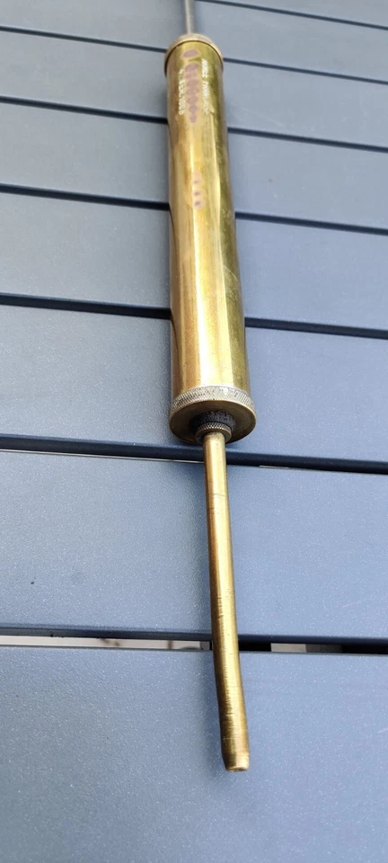 Ancienne Pompe A Huile En Laiton Armée Française - Photo 3/4