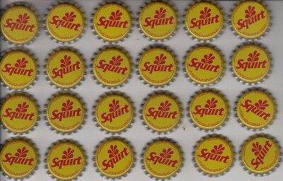 Lot of 25 Vintage Unused SQUIRT Bottle Caps - Decatur IL