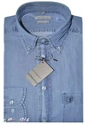 Shirt Jeans Mens Sizes M L XL XXL 3XL Canvas Light 100% Cotton Blue Clear