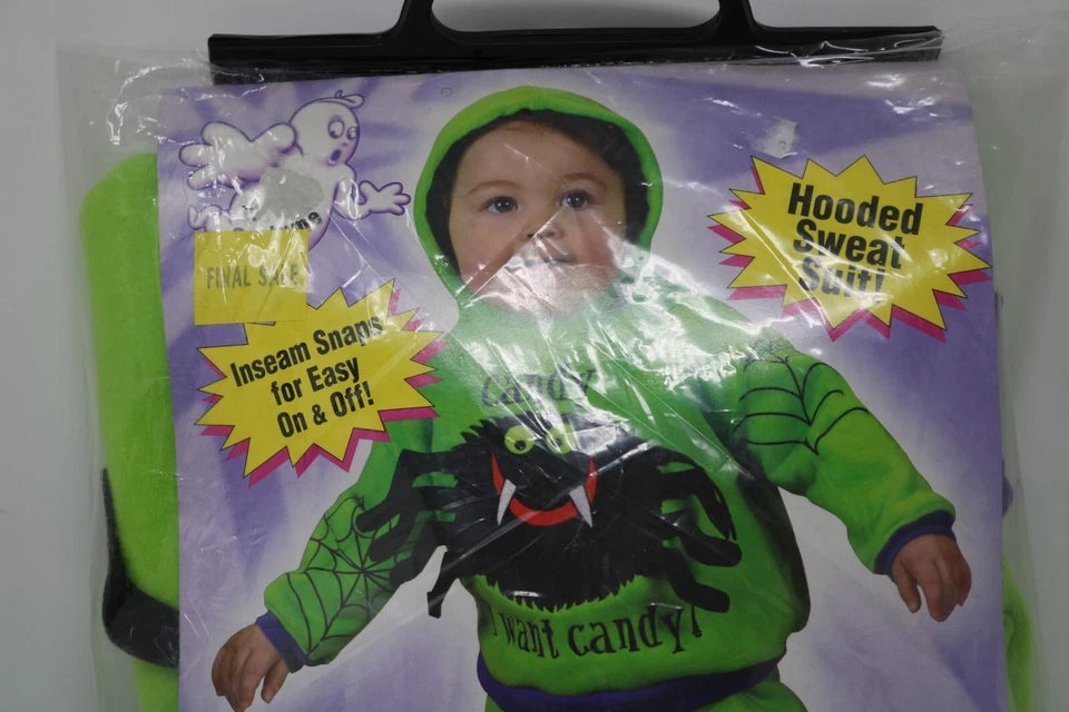 柔软舒适愚蠢蜘蛛万圣节婴儿服装 18-24 个月新品 — 第 2/4 张图片