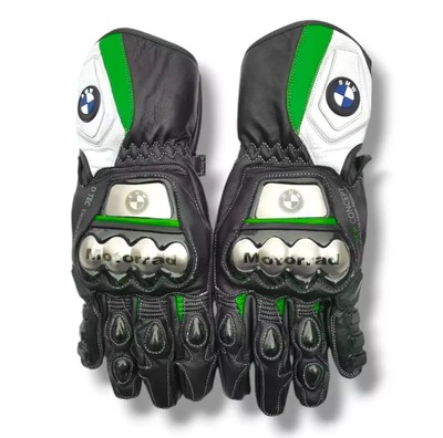 BMW Motorcycle Motorbike Racing Leather Gloves BMW Riding Gloves