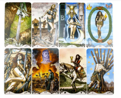 Erotic Fantasy Tarot by Joseph Viglioglia adults only pagan divination |  eBay