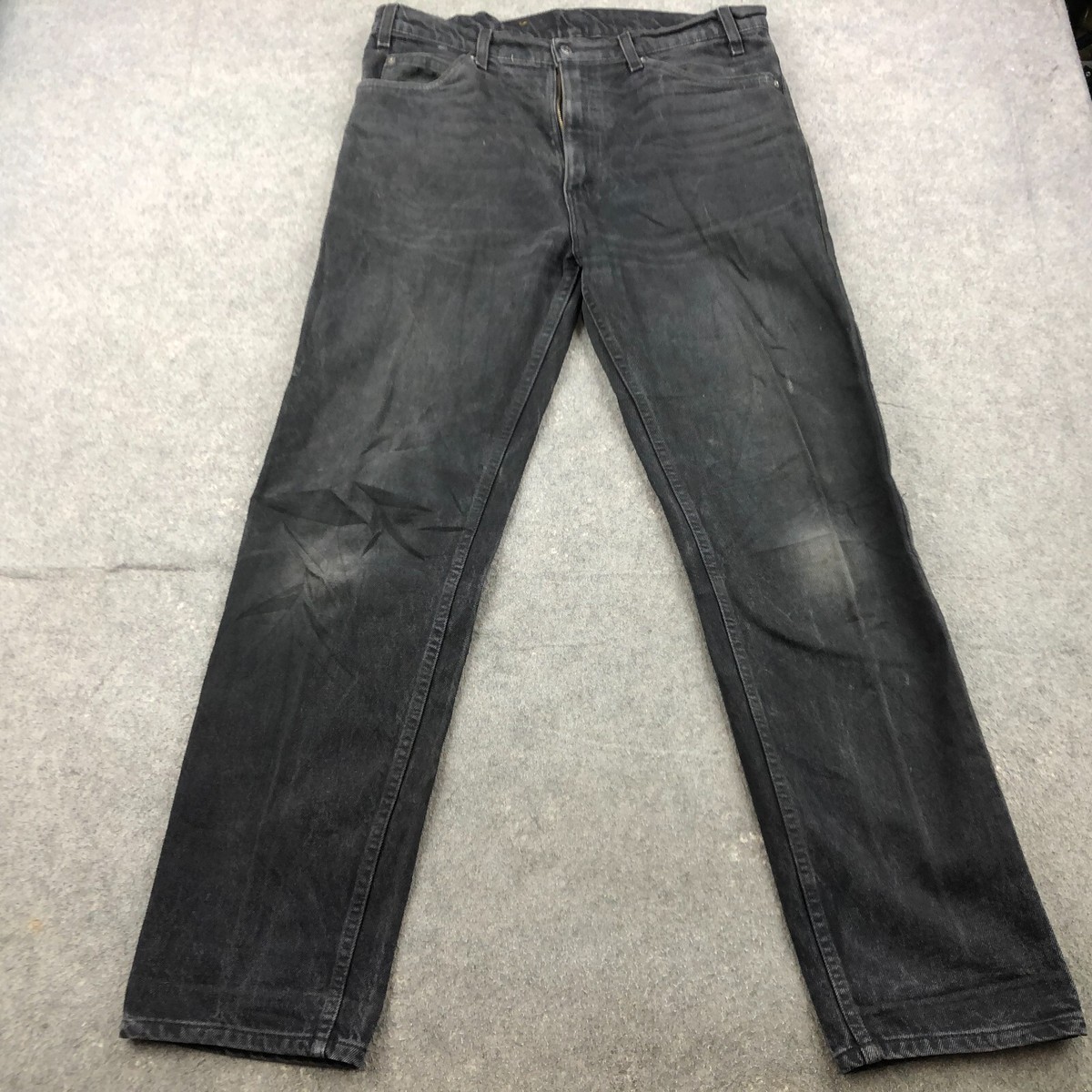 Vintage Levi 509 Jeans Mens 36x32 Black Wash Relaxed Straight Leg 