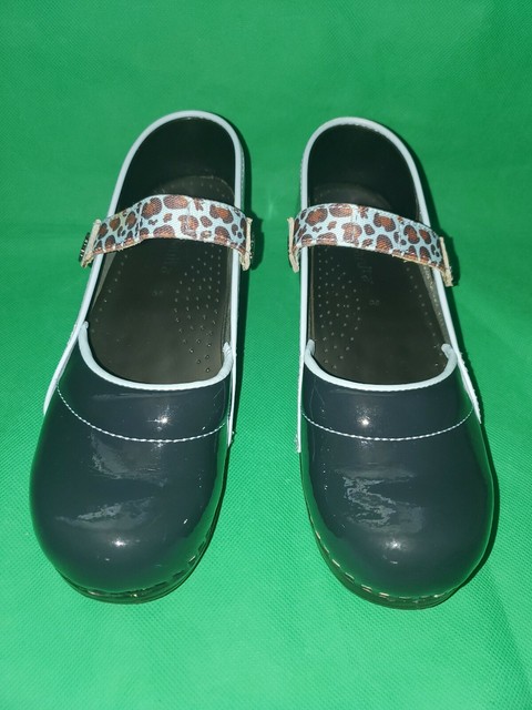 SANITA DANSKO MARCELLE CLOGS MARY JANE NAVY BLUE LEATHER WOMEN'S SIZE EU 38 US 7 | eBay