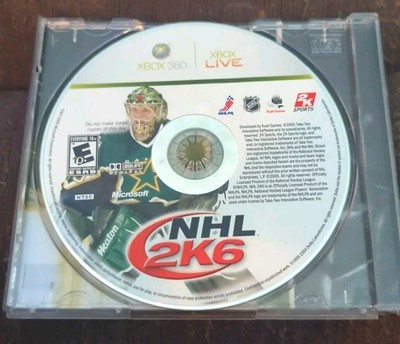 NHL 2K6 (Microsoft Xbox 360, 2005) Disc Only 