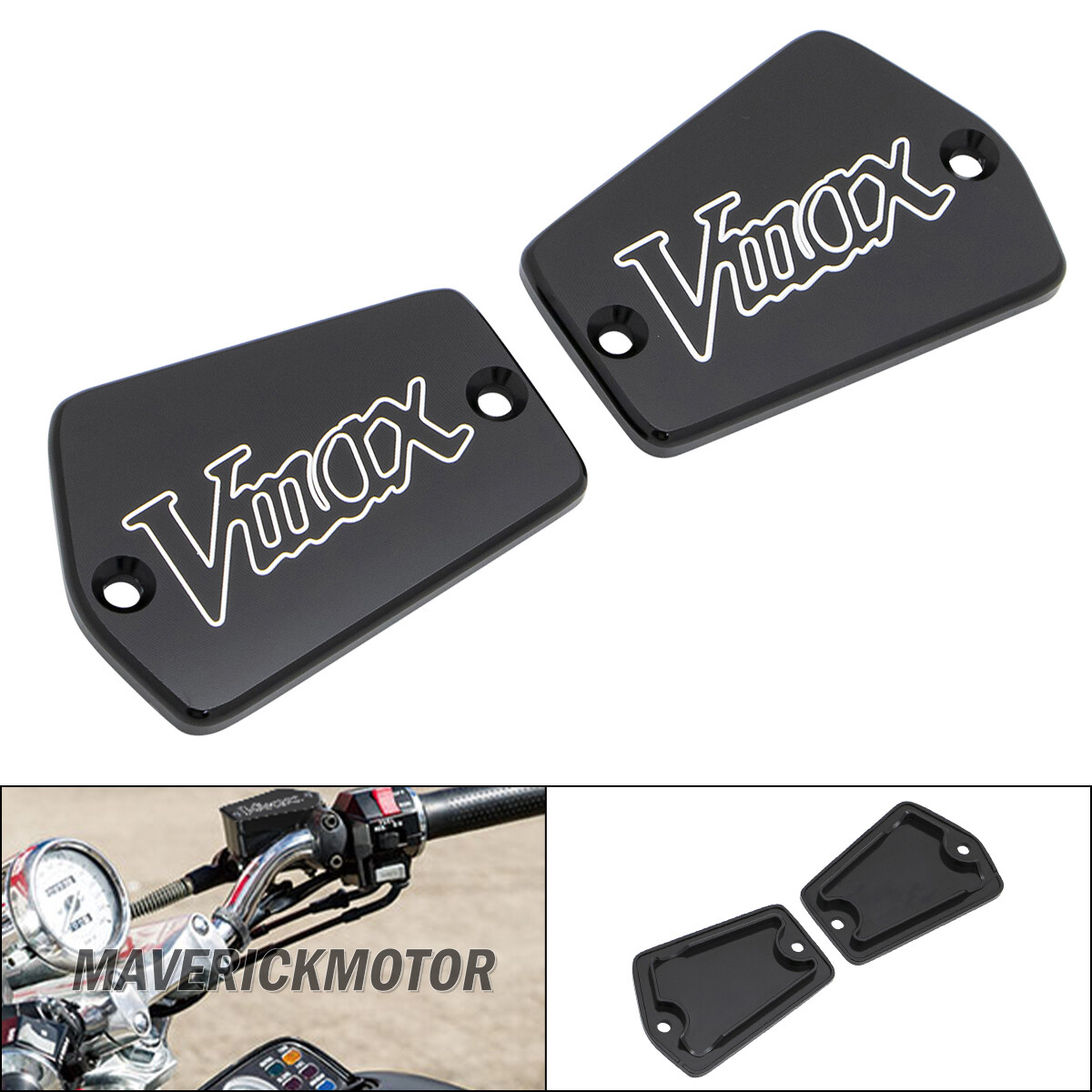 CNC Brake Clutch Fluid Reservoir Cap Covers For Yamaha V-Max VMX