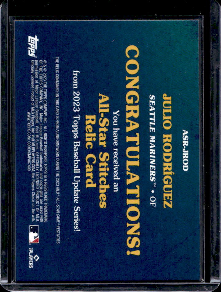 2023 Topps Julio Rodriguez All Star Event Used Jersey ASRJROD