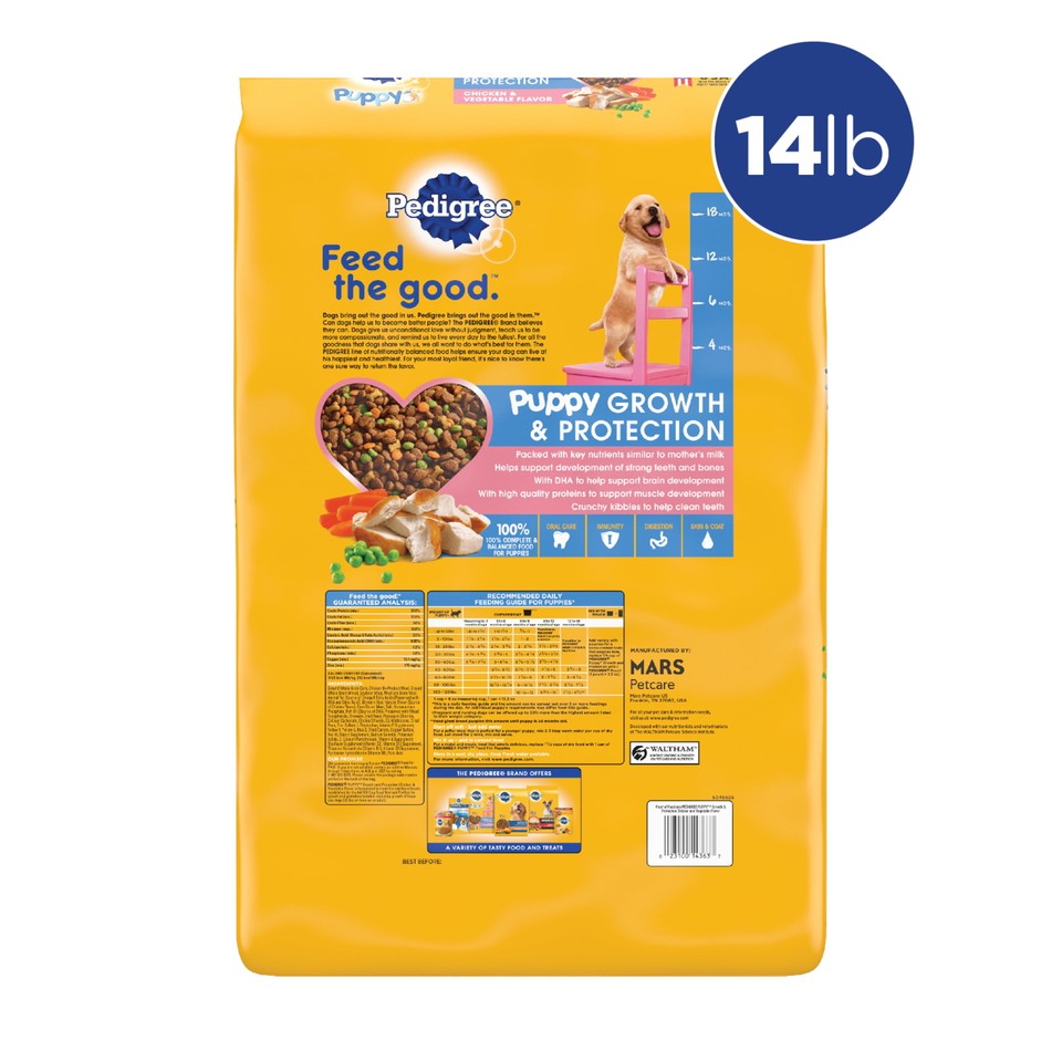 PEDIGREE Puppy Growth & Protection Dry Dog Food Chicken & Vegetable