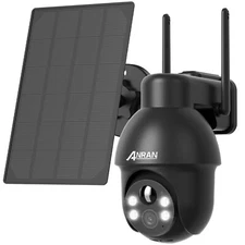 ANRAN 5MP 3K Wireless Security Camera System Home Outdoor WiFi PTZ Solar Powered