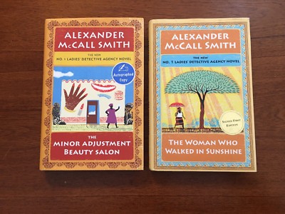 SIGNED Minor Adjustment & Woman Who Walked By Alexander McCall Smith 1st First
