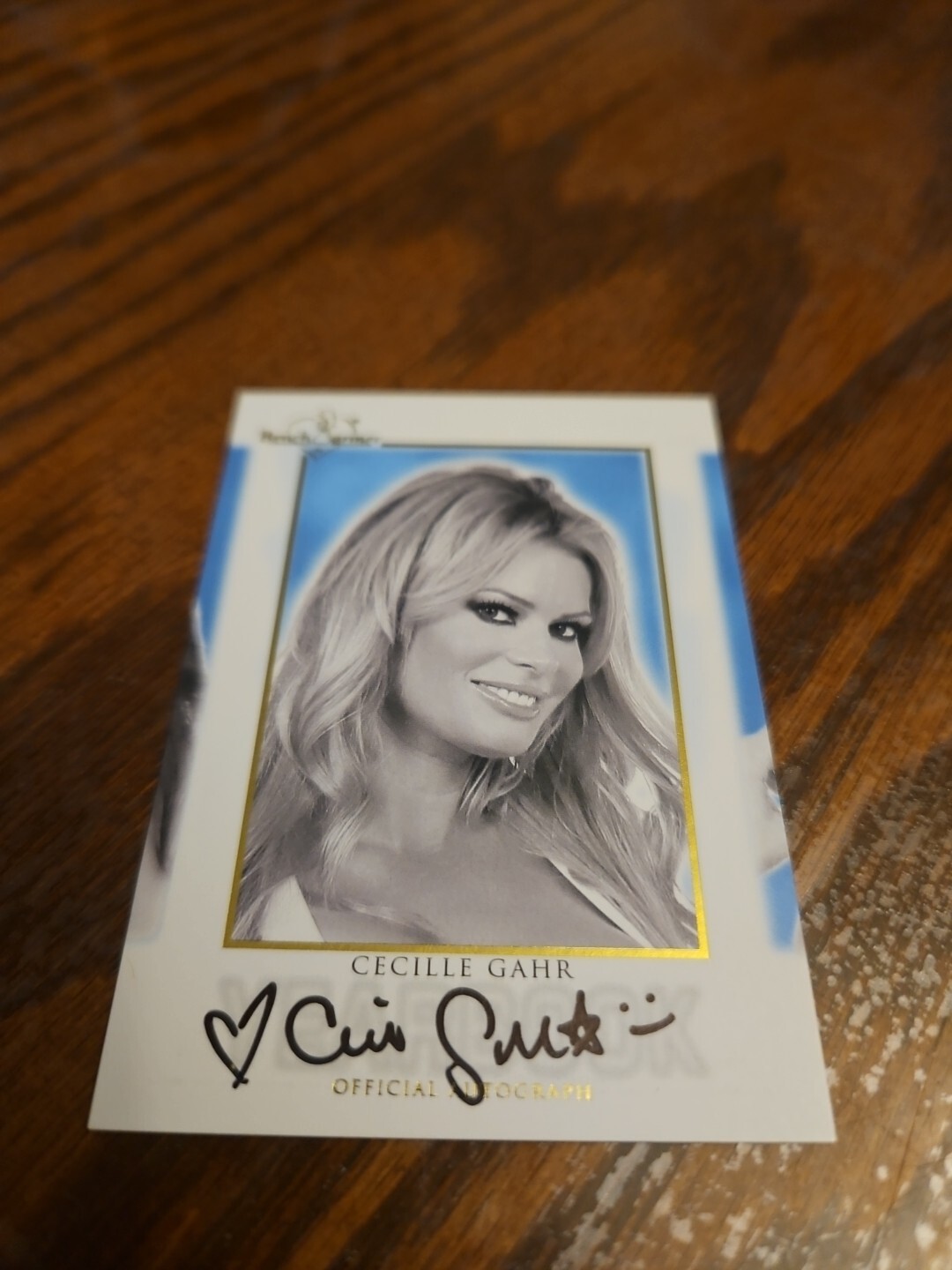 2014 Benchwarmer Hot For Teacher Yearbook Autograph Cecille Gahr Playboy