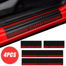 4 For Dodge Ram 2500 Accessories Cab Door Sill Cover Protector Step Decal - Red