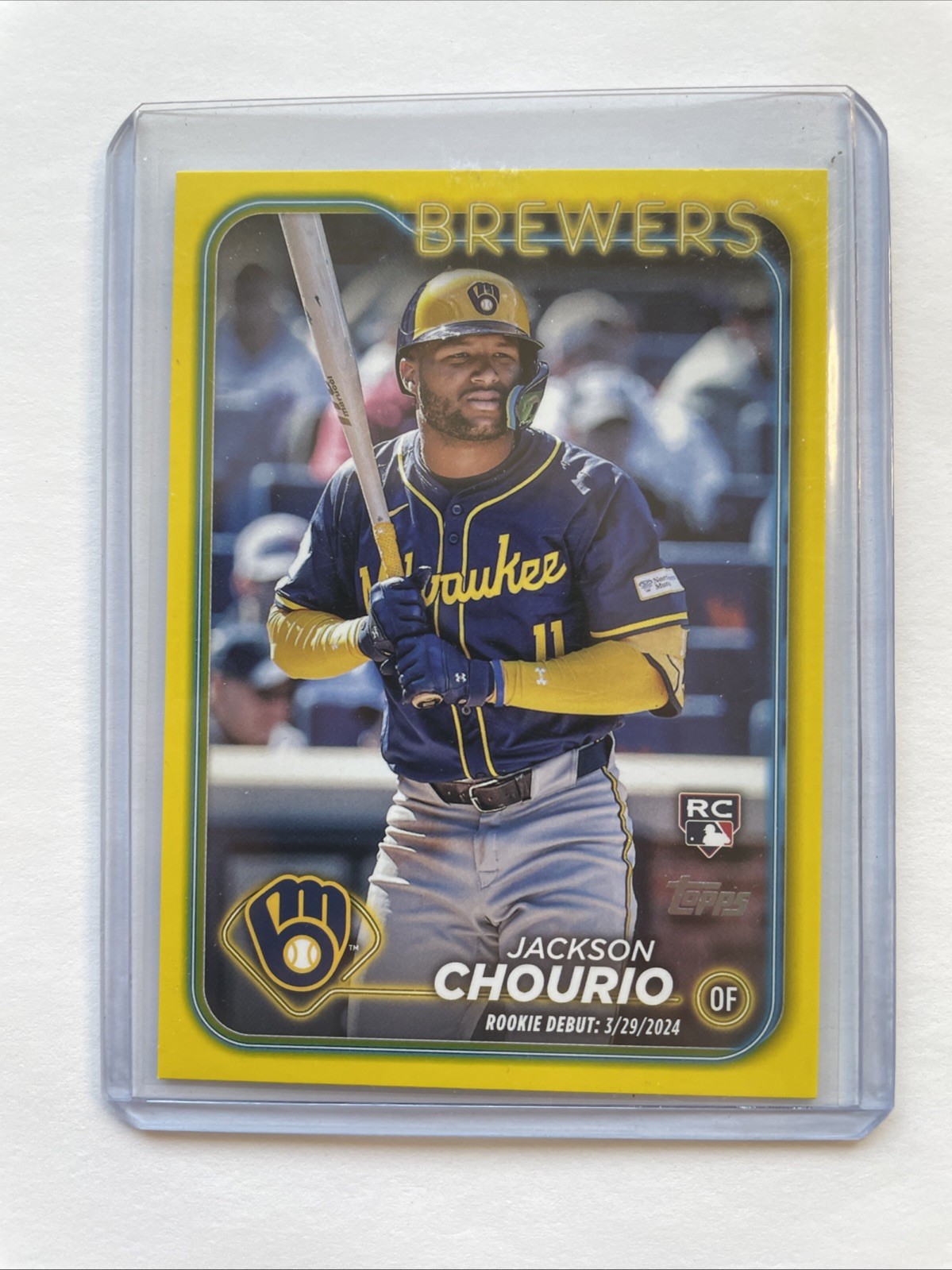 2024 Topps Update Yellow #US155 Jackson Chourio RC Rookie
