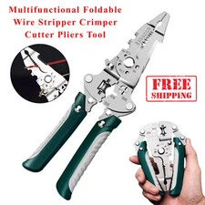Multifunctional Foldable Wire Stripper Crimper Cutter Pliers  DIY Tool Home Gift